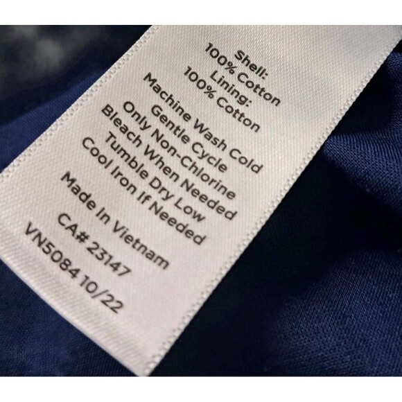 Talbots‎ Dress Women's 8 Blue Maxi Floret Medallion Sleeveless Floral Tie Boho - Picture 10 of 13